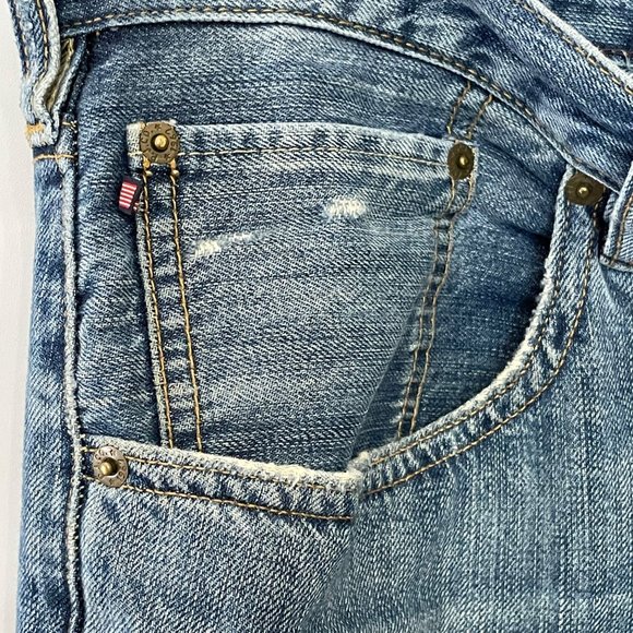 Ralph Lauren Polo Jeans Company Mens 42 Straight Leg Jeans Distressed Cotton - Picture 12 of 14